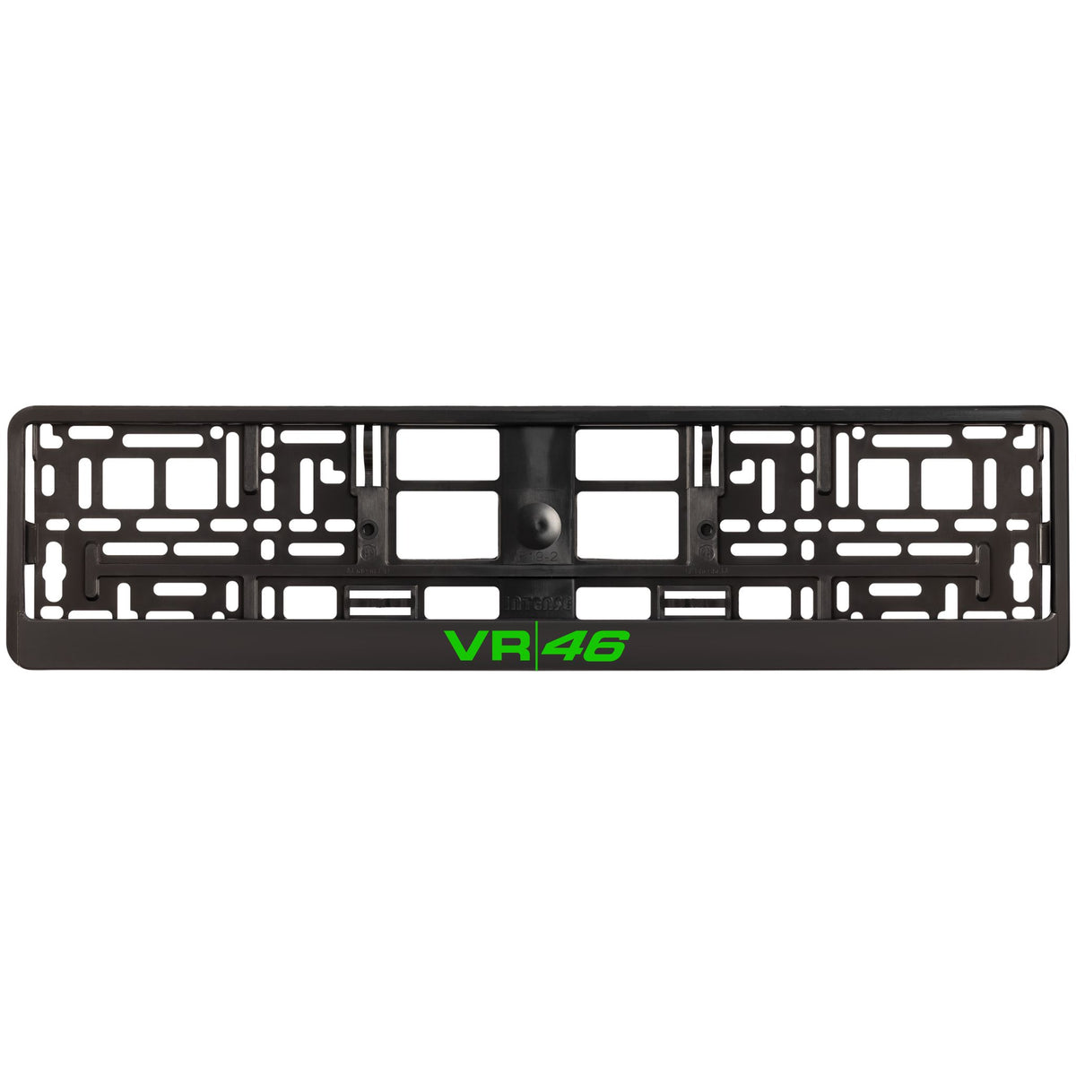 custom black license plate frame with logo