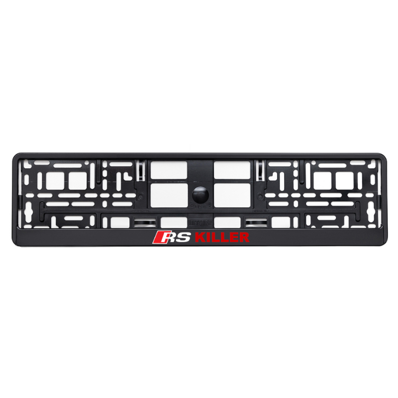 custom basic black license plate frame rs killer