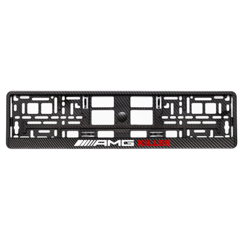 custom carbon style license plate frame amg killer