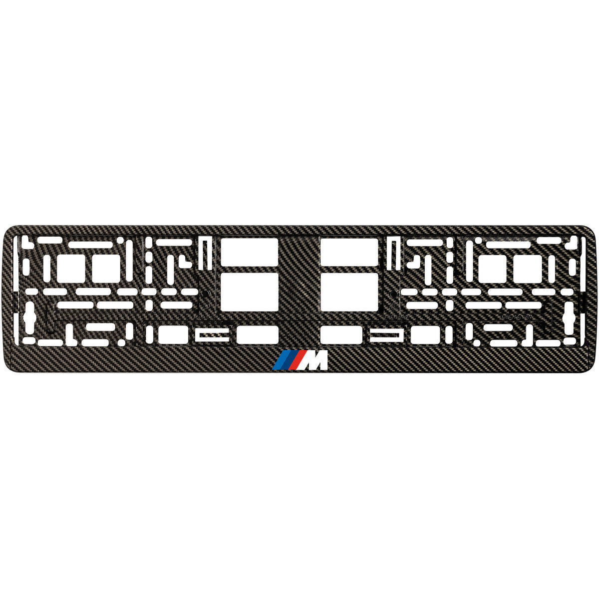 
        carbon license plate frame with bmw m logo
     