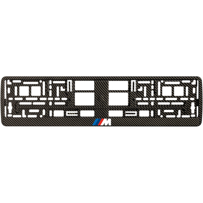 carbon license plate frame with bmw m logo