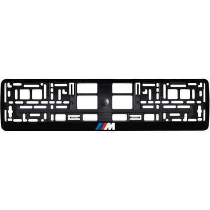 Gloss Black license plate frame with bmw m logo