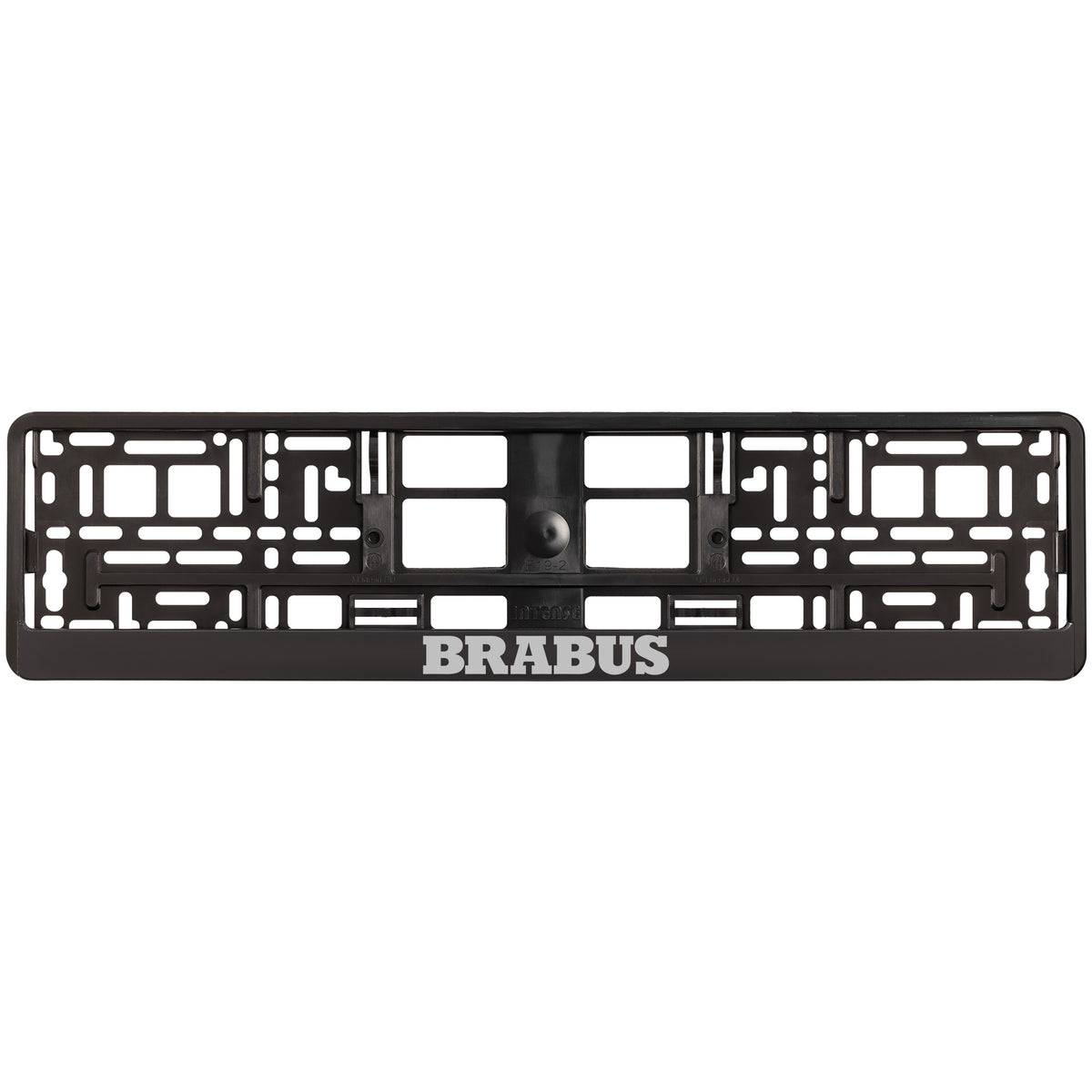black license plate frame silver brabus logo