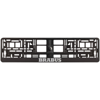 black license plate frame silver brabus logo