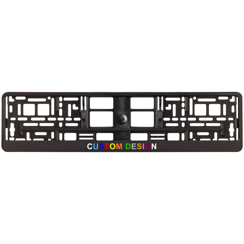 Custom Black License Plate Frame