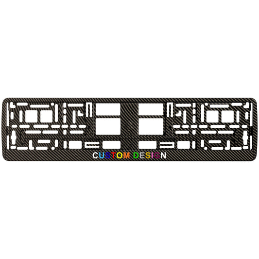 custom carbon license plate frame