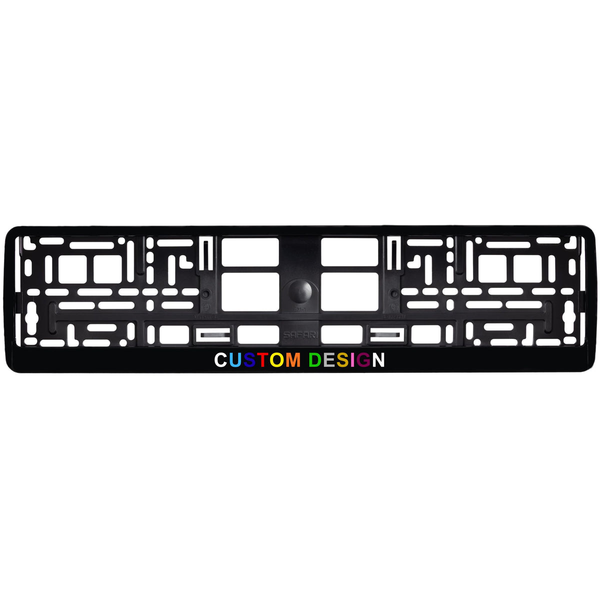 
        custom gloss black license plate frame
     
