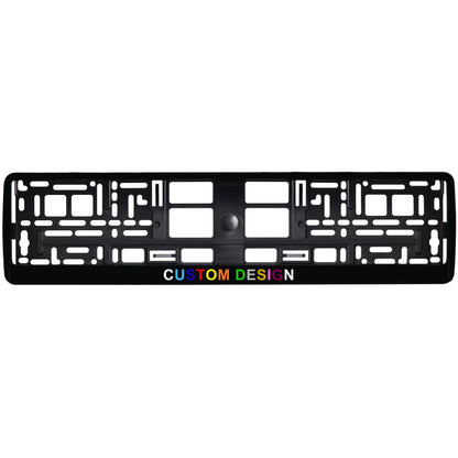 custom gloss black license plate frame