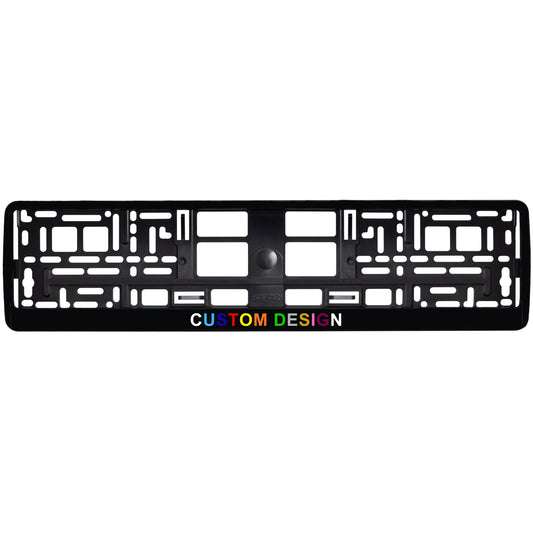custom gloss black license plate frame
