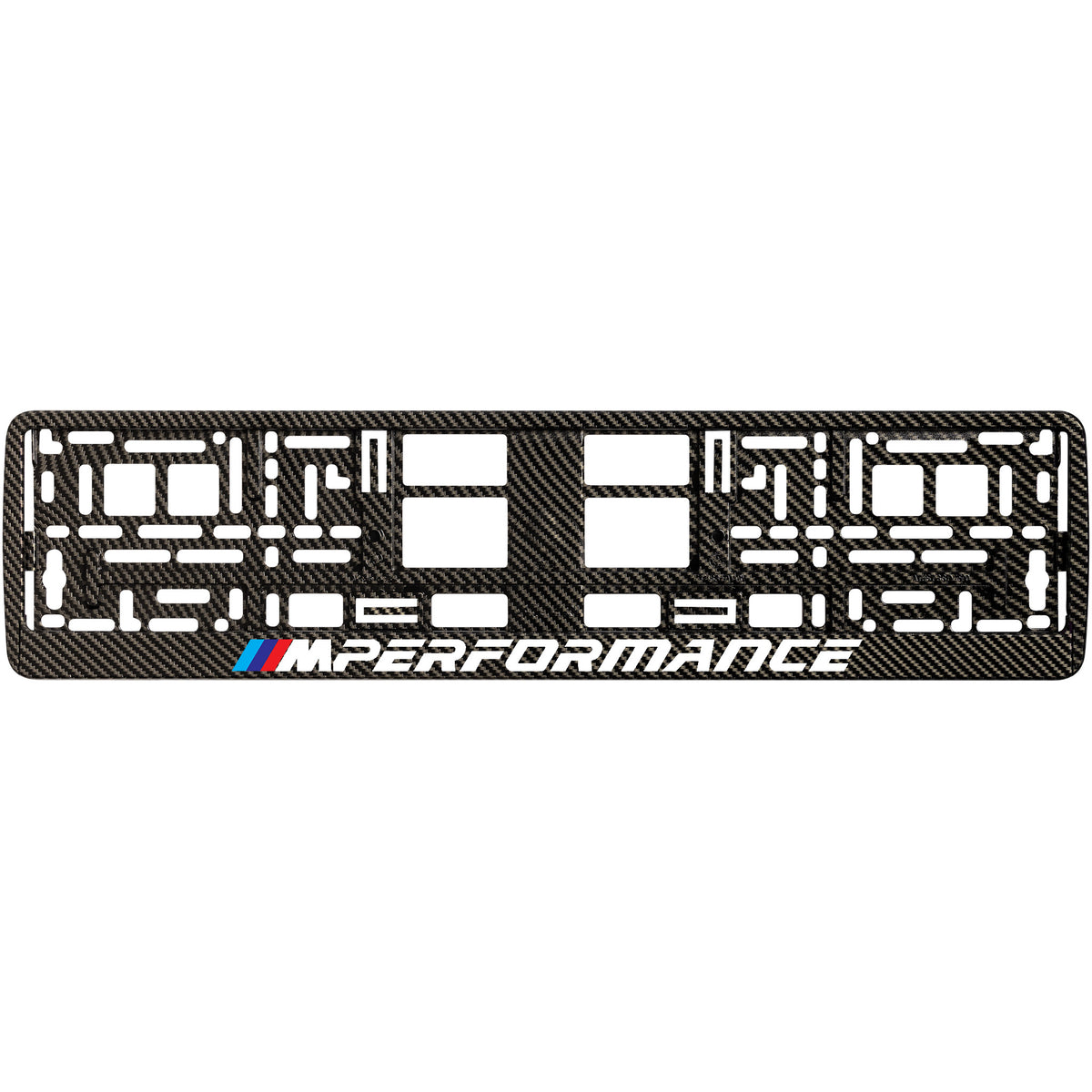 carbon license plate frame with m performance logo style 1